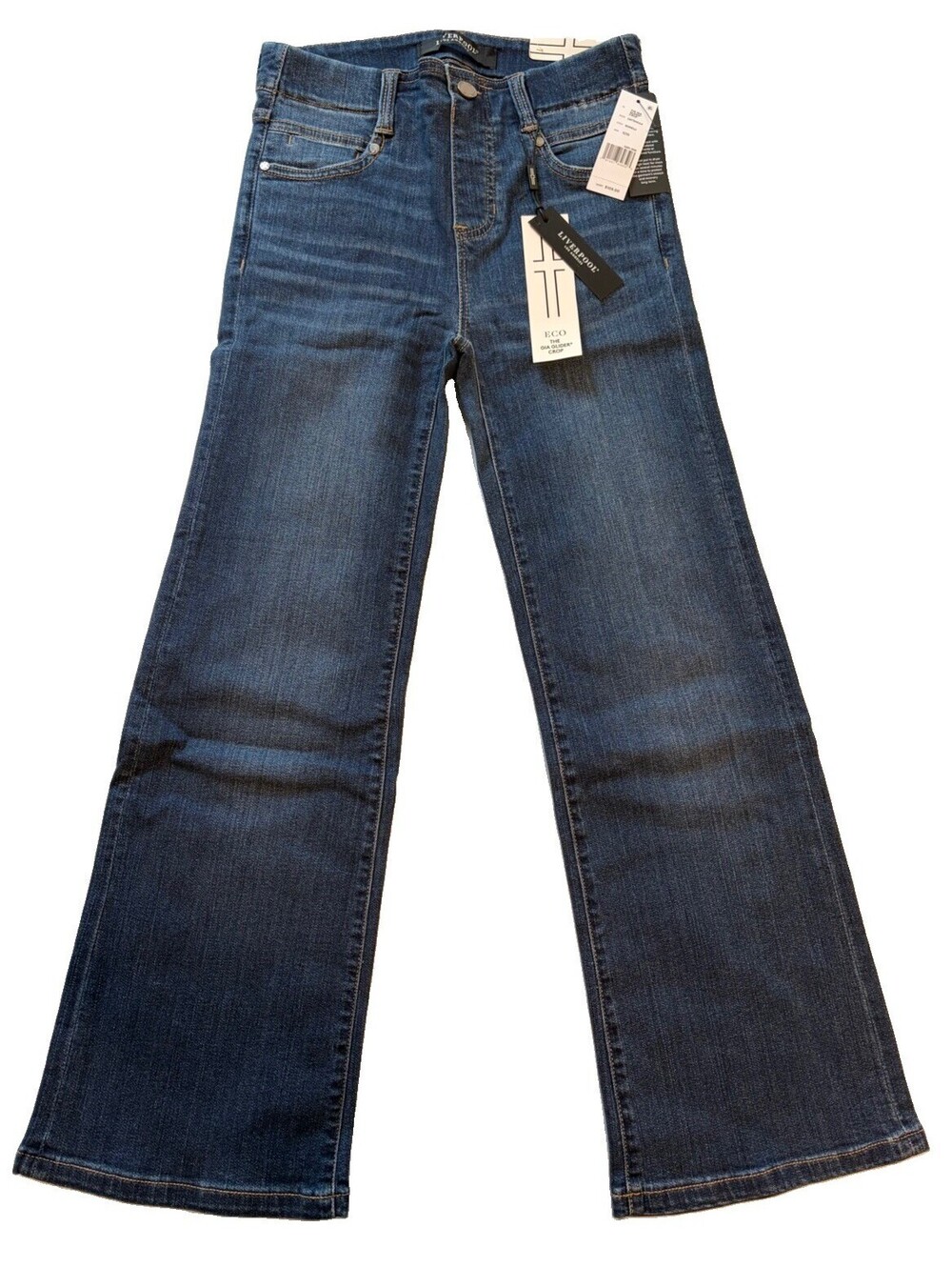Liverpool Gia Glider Crop Jeans Woman’s  0/25 Bonelli Blue Stretch Denim NWT